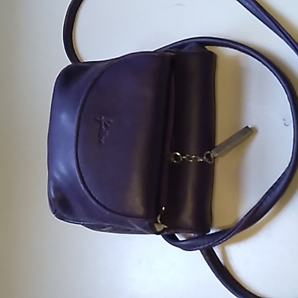 Vintage, Small Purple, Cross Body,  handbag, Strap, removable, Purple, Zipper - Picture 9 of 9